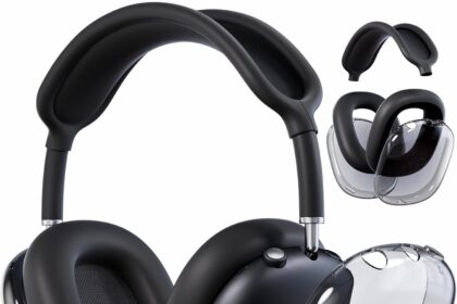 AKABEILA 3 in 1 Protective Case for Airpods Max 2024 2020 Slim Soft TPU Transparent Case Ear Pad Cover Earphone Headwear Headwear Headwear Headphone Accessories