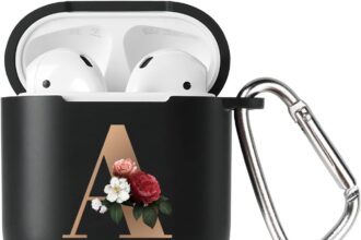 AKABEILA Case Cover for AirPods 2 & 1, Soft TPU Protective Shockproof AirPods 1st 2nd Generation 2016 2019 Cover Case with Keychain Pattern