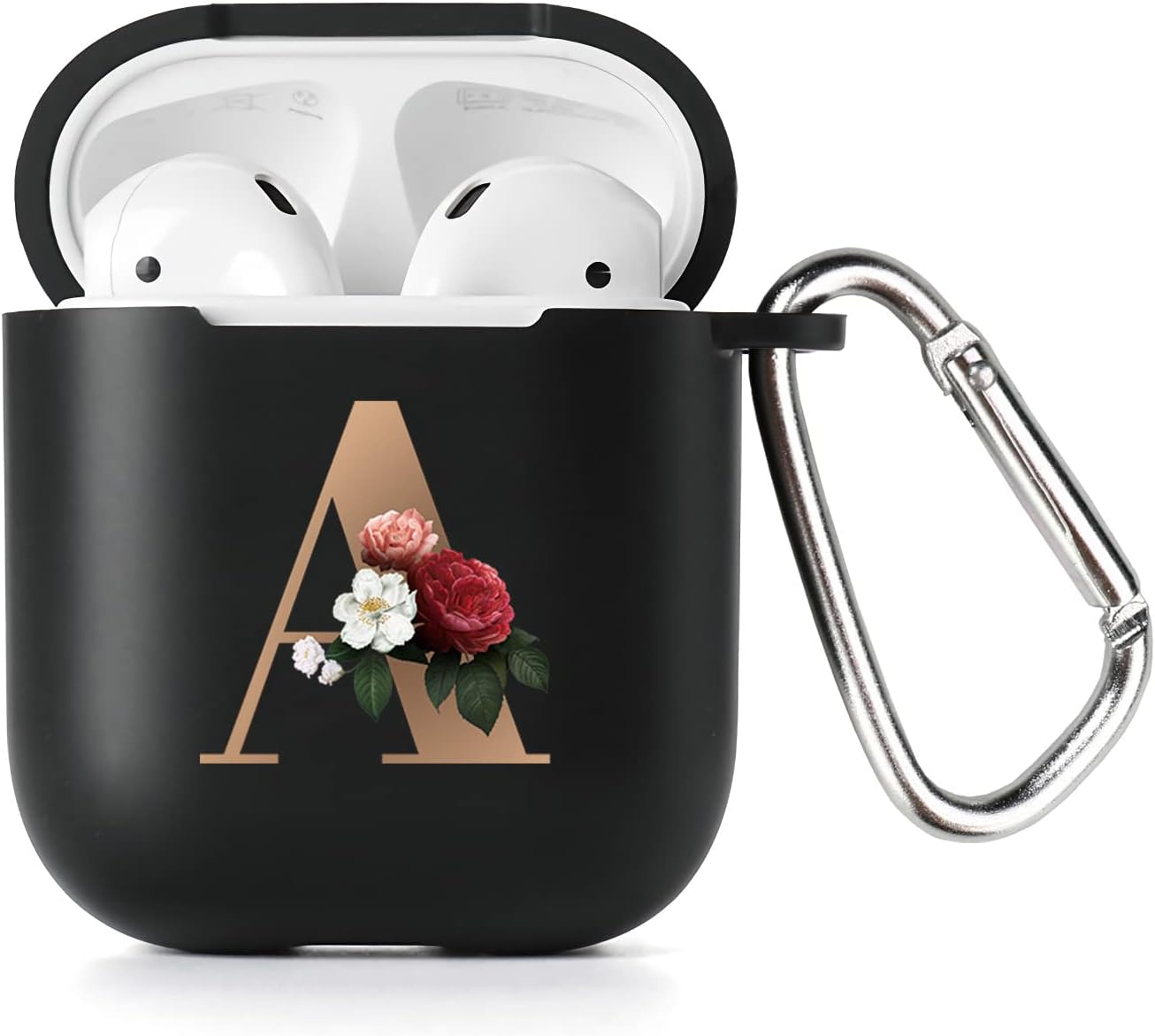 AKABEILA Case Cover for AirPods 2 & 1, Soft TPU Protective Shockproof AirPods 1st 2nd Generation 2016 2019 Cover Case with Keychain Pattern