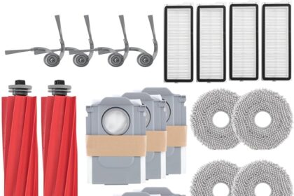 Replacement Accessories for Roborock Qrevo QV 35A Series QV 35S QR 598 QR 798 Robot Vacuum Cleaner 2 Main Brushes 4 Side Brushes 4 HEPA Filters 6 Dust Cloths 6