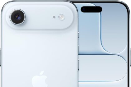 Apple iPhone Air 256GB: Thinnest iPhone Ever,6.5" Display with ProMotion up to 120Hz, Powerful A19 Pro Chip, Center Stage Front Camera, Full Day Battery, eSim; Sky Blue