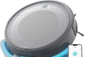 Lefant Robot Vacuum Cleaner with Ultra Thin Cleaning Function, Anti-Tangle Robot Vacuum Cleaner, Precise Obstacle Avoidance, App, Alexa Control for Pet Hair, Carpets, M310 Ultra