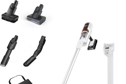 Shark Clean & Empty BU3521UKTSB Cordless Vacuum Cleaner, White/Mahogany