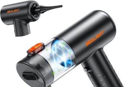 SEALIGHT Wireless Vacuum Cleaner, 28000Pa Portable Car Vacuum Cleaner, 400000 Tr/min Brushless Motor, Powerful Mini Vacuum Cleaner for Car Home Office Hair (Black)