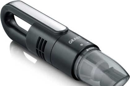 GRAEF. KC502EU Battery Vacuum Cleaner, Removable 2 Fold HEPA F6 Filter System x Nylon Filter, 7.4V Lithium Ion Battery, 2000mAh, Bagless, Black