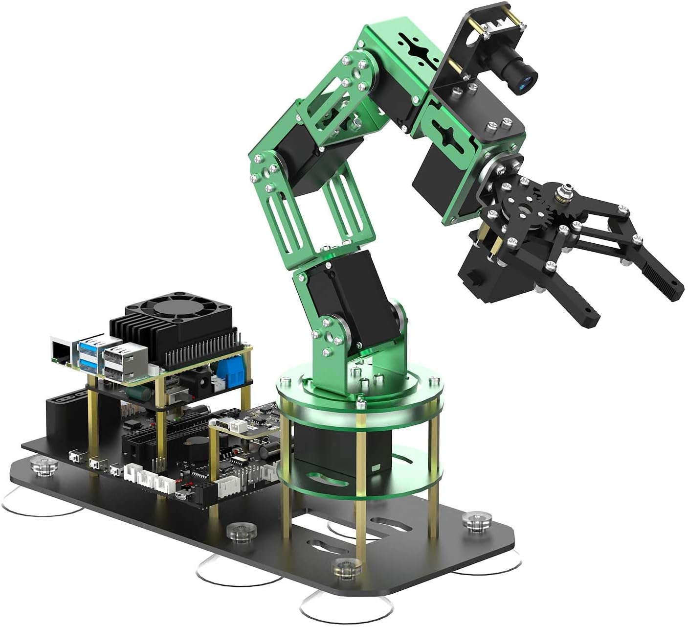 Yahboom 6DOF Robotic Arm for Raspberry Pi 5 ROS2,3D AI Vision Camera,Desktop Collaboration, Developed Python Programming for Mechanical Engineer(Standard without Pi5)