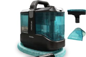 Cecotec Carpetclean 3-in-1 Conga 3000 Carpetclean Carpet Vacuum Cleaner: Sprays, Cleans and Vacuums, 400 W, 2 Tanks – Clean and Dirty Water, Water Sprayer, 6 m Radius, 1.2 m Flexible Hose