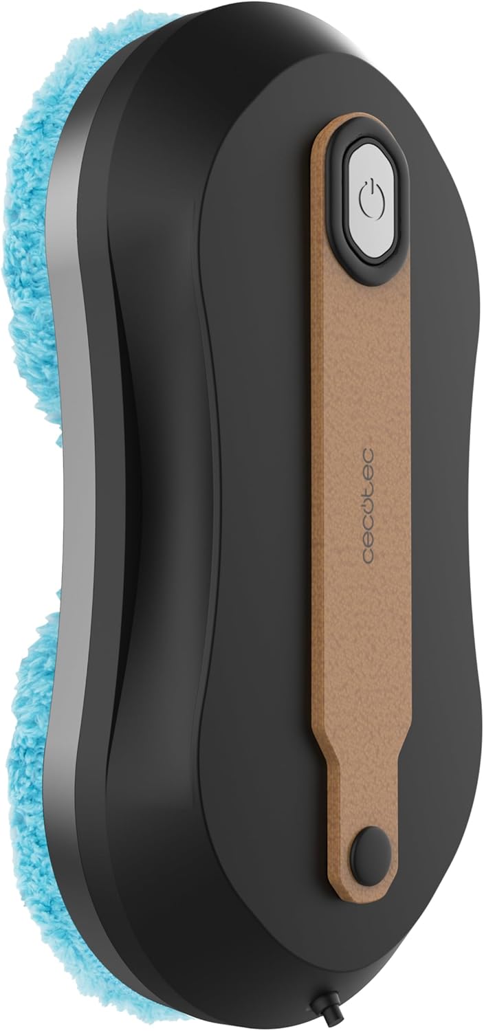Cecotec Conga Windroid W10 Double Spray Robot Window Cleaner Robot. Spray Cleans and Dries, 2 Cloths, Double Spray, 4 Modes, 50 ml Tank, Digital Motor, 7.5 m Cable for Brilliant Glasses