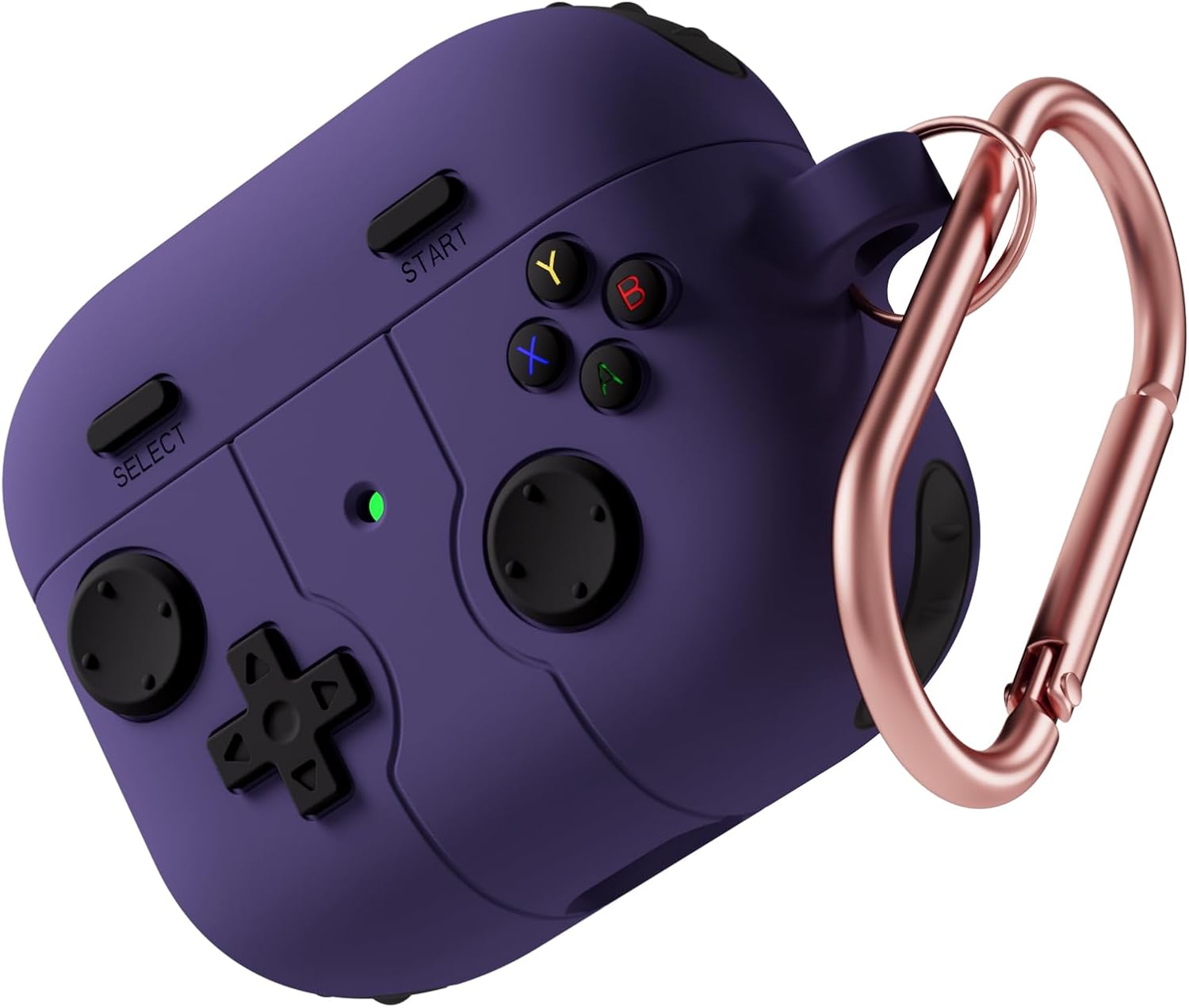 Compatible with Airpods 3 Case, Classic Portable Game Console Case Soft Silicone Protective Case with Lanyard for Airpods 3, Purple