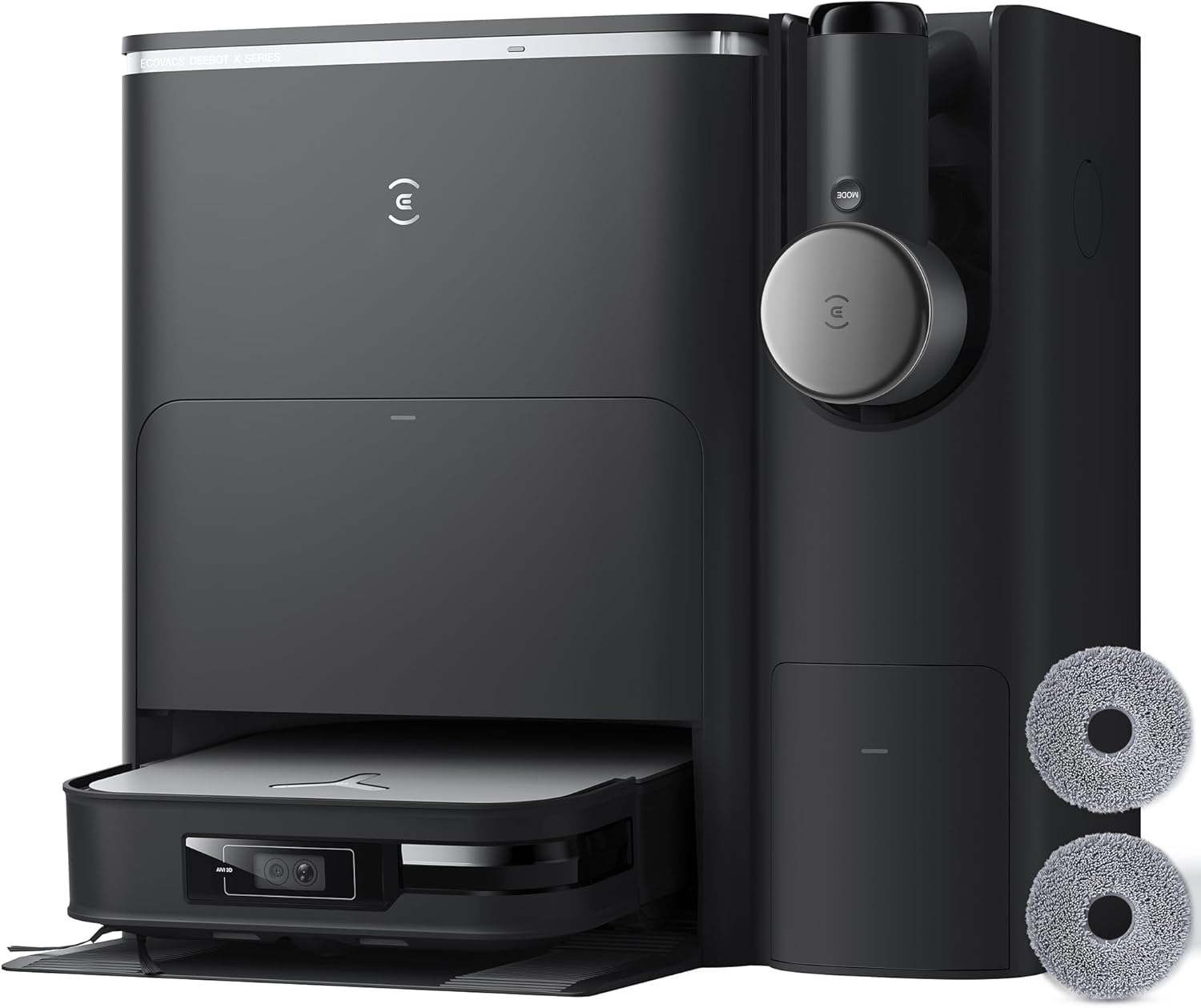 ECOVACS DEEBOT X2 Combo Robot Vacuum Cleaner & Mop, Suction 8700Pa, 15mm Lift, Omni Station with Hot Water Mop Wash, Automatic Emptying, Hot Air Drying