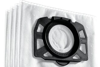 Karcher 2.863-006.0 Fleece Filter Bag for WD 4/5/6 Vacuum Cleaners, Set of 4, Beige, One