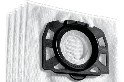 Karcher 2.863-006.0 Fleece Filter Bag for WD 4/5/6 Vacuum Cleaners, Set of 4, Beige, One