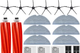 ROELLY 26 Replacement Accessories Kit for Roborock S7 MaxV Ultra/S7 Pro Ultra: 2 Main Brushes, 6 Dust Bags, 6 Cleaning Cloths, 4 Filters, 6 Side Brushes, 1 Cleaning Tool, 1 Screwdriver