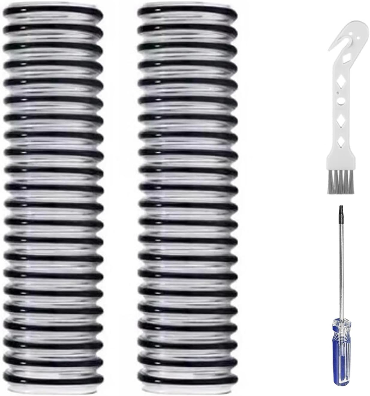 Replacement Hose for Tineco Floor ONE S3, S5, S6, S7, iFLOOR 3, Breeze - 2 Hoses, 1 Screwdriver, 1 Cleaning Brush