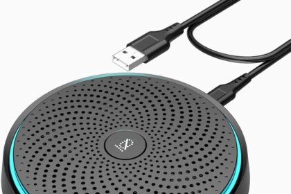 MONODEAL USB Conference Microphone, Microphone for PC Video Conference, Recording, Skype, Online Class, Games, Zoom, Plug & Play Compatible with Mac Windows PC