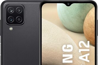 Samsung Galaxy A12, Smartphone, 6.5 inch HD+ Display, 4 Rear Cameras, 64 GB Expandable, RAM 4 GB, Battery 5000 mAh, 4G, Dual Sim, Android 10, 205 g, Quick Charge [Italian Version], Black