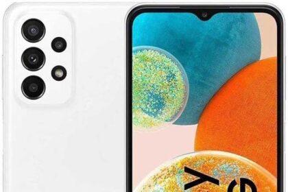 Samsung Galaxy A23 5G Android 12 Smartphone, Infinity-V Display 6.6''¹, 4GB RAM and 128GB of Expandable Internal Memory², Battery 5000 mAh³, Awesome White