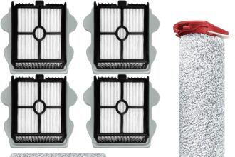 8 Piece Accessory Set for Roborock Dyad Pro/Dyad Pro Combo Replacement Brush Set, Wet and Dry Filter, 3 Brushes, 4 Filters, 1 Cleaning Brush