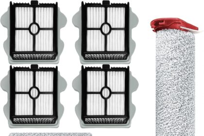 8 Piece Accessory Set for Roborock Dyad Pro/Dyad Pro Combo Replacement Brush Set, Wet and Dry Filter, 3 Brushes, 4 Filters, 1 Cleaning Brush
