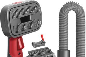 2-in-1 Suction Brush for Cats and Dogs Compatible with Dyson Gen5 V15 V12 V11 V10 V8 V7, Ideal for Removing Loose Hair, Dandruff, Undercoat and Tangles