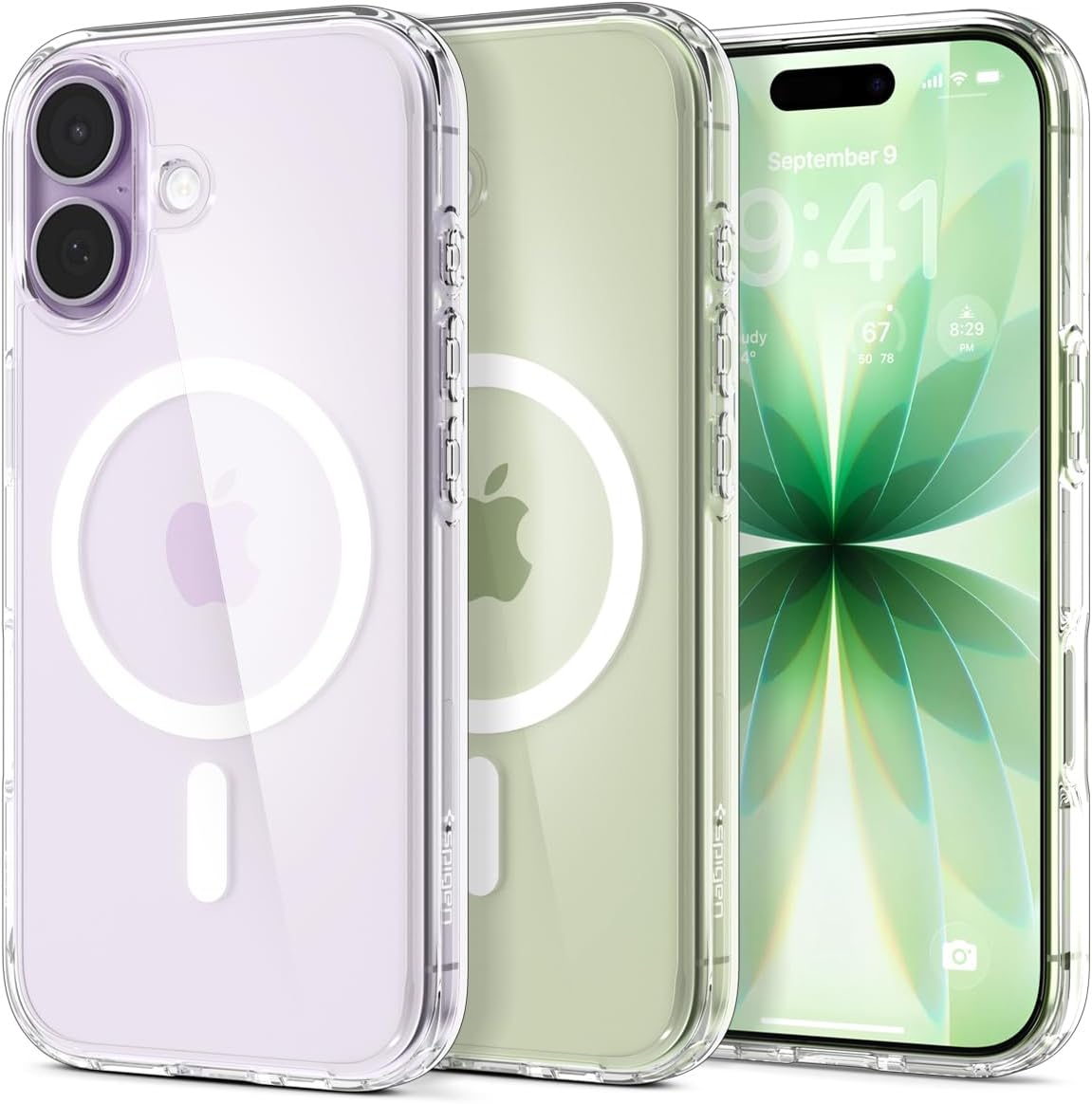 Spigen Cover for iPhone 17, Ultra Hybrid MagFit, Compatible with MagSafe [DuraClear Technology] - Clear White