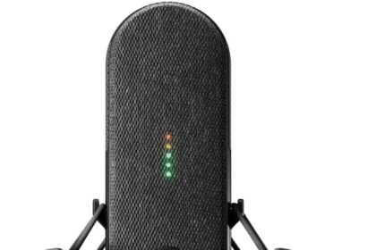 SteelSeries Alias Mic USB for PC - 3x Larger Capsule for Gaming, Streaming and Podcasting - AI Noise Cancellation - LED for Mute and Level Monitoring - Shockproof Stand