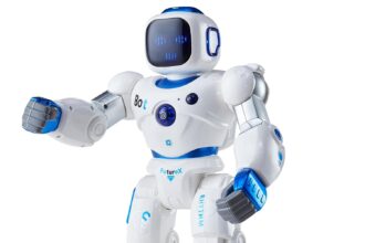 VEVOR Robot Toy for Children, 2.4 GHz, RC Intelligent Robot, Programmable Remote Control, Touch, Voice, APP, Intelligent Toy Robot Talking, Singing, Dance, Interactive