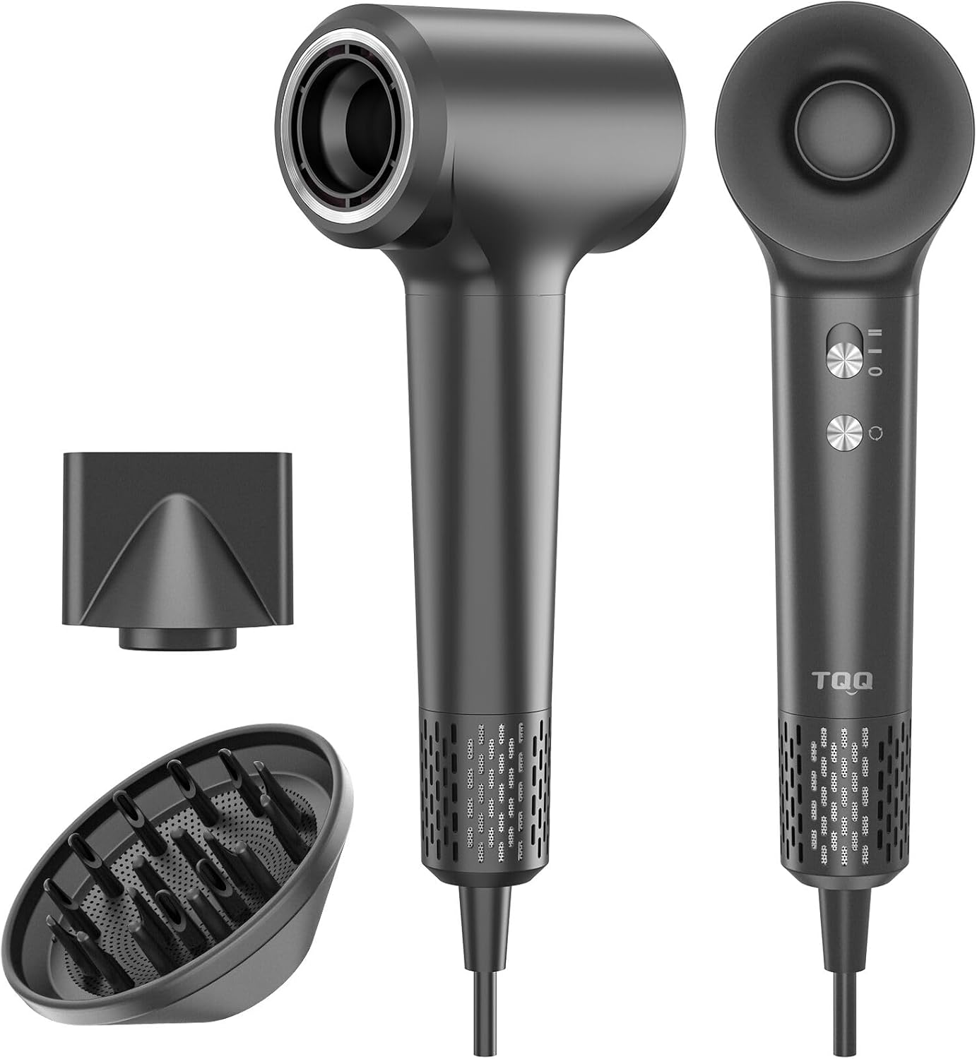 TQQ Hair Dryer, Hair Dryer with 200 Million Negative Ions, Brushless Motor 110,000 RPM for Fast Drying, Professional Hair Dryer 57 dB Suitable for Travel and Home