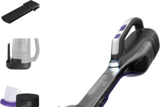 BLACK+DECKER Dustbuster Reveal Pet Hair Vacuum Cleaner, Cordless Handheld Vacuum Cleaner for Home and Car, Rechargeable LED Light, Powerful Suction, Includes Pet Brush