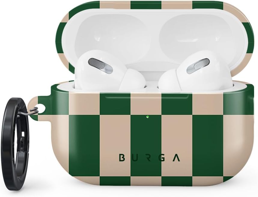 Burga Custodia protettiva per AirPods Pro 2 2022, compatibile con Apple AirPods, custodia protettiva in plastica rigida, accessori eleganti per smartphone