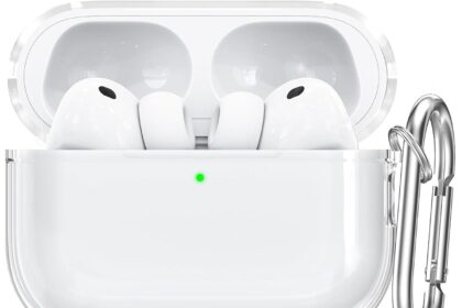Airpods Pro 3 Case, Transparent Soft TPU Bumper Case with Reinforced Corners Shockproof Clear Protective Case for Apple AirPods Pro 3rd Generation for Women Men and Keychain