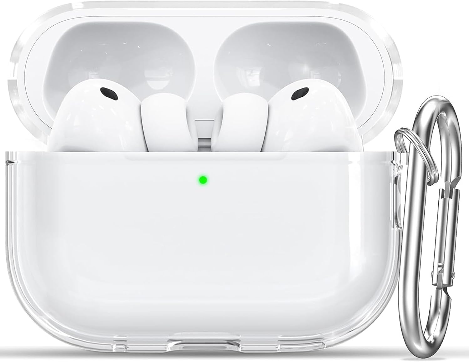 Airpods Pro 3 Case, Transparent Soft TPU Bumper Case with Reinforced Corners Shockproof Clear Protective Case for Apple AirPods Pro 3rd Generation for Women Men and Keychain
