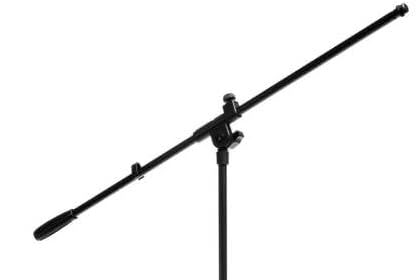 Proel RSM180 Professional Microphone Stand, Tripod with Nylon Giraffe Joint for Karaoke and Live (Black)