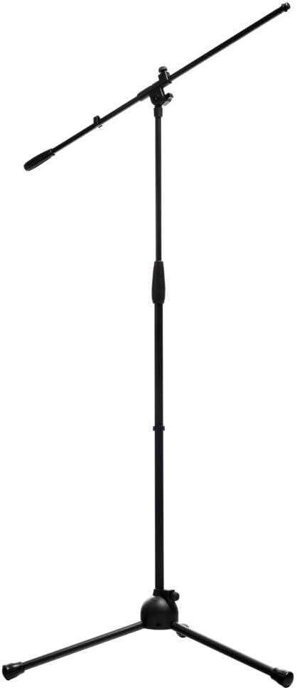 Proel RSM180 Professional Microphone Stand, Tripod with Nylon Giraffe Joint for Karaoke and Live (Black)