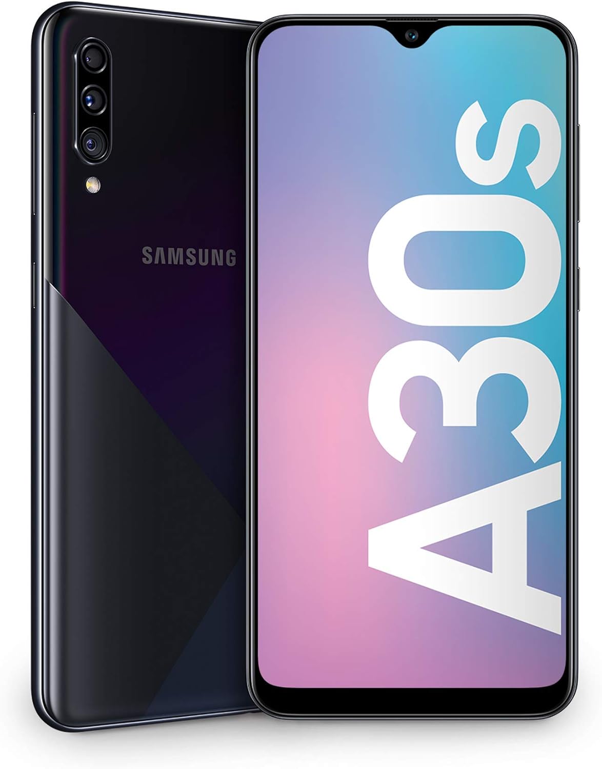 Samsung Galaxy A30s Smartphone, 6.4" Super AMOLED Display, 64 GB Expandable, RAM 4 GB, Battery 4000 mAh, 4G, Dual SIM, Android 9 Pie, Black