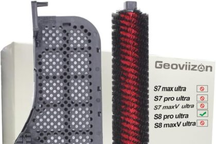 Onyx3 Replacement Cleaning Brush and Water Filter - Accessory Compatible with Roborock S8 Pro Ultra Automatic Empty Wash Fill Dock (for S8 Pro Ultra)