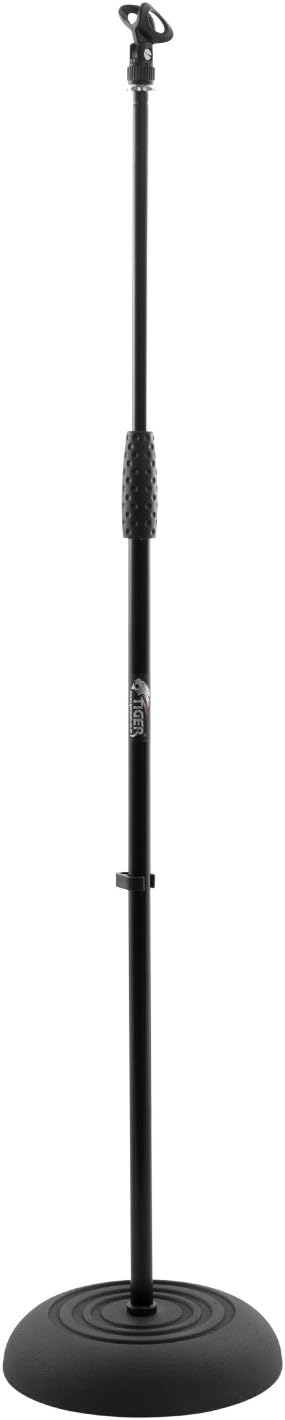 TIGER MCA14-BK Heavy Round Base Microphone Stand - Black